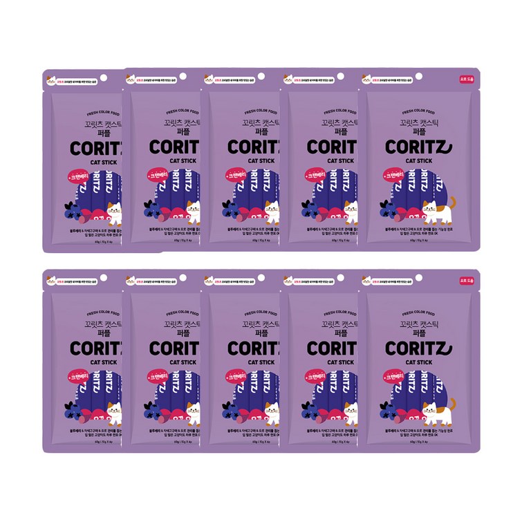 꼬릿츠 짜먹는 고양이간식, 레드 60g, 60g, 10개